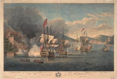 1739年11月22日のエドワードバーノン提督によるポルトベロの捕獲 作： Samuel Scott