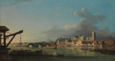 ウェストミンスター橋の建物。 作： Samuel Scott