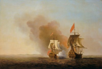 ヌエストラ・セニョーラ・デ・カヴァドンガ」の捕獲、1743年頃（油彩・カンヴァス） 作： Samuel Scott
