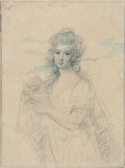 プシュケとしての若い女性の肖像 作： Samuel Shelley