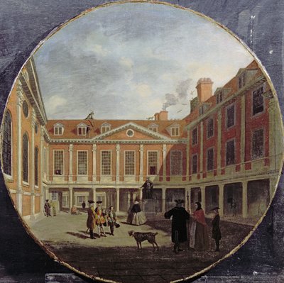 セントトーマス病院、1748年頃 作： Samuel Wale