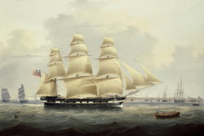サウスコースト沖のイギリス商人 作： Samuel Walters