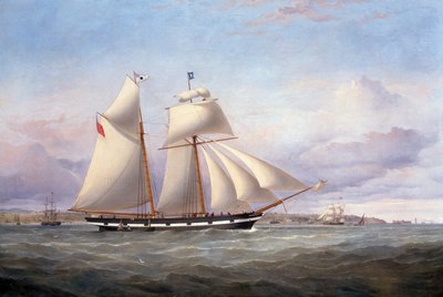 マージーのパーチ ロック フォートと灯台に近づくランスフィールド 作： Samuel Walters