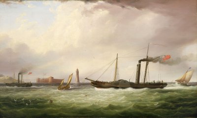 外輪船「アリエル号 作： Samuel Walters