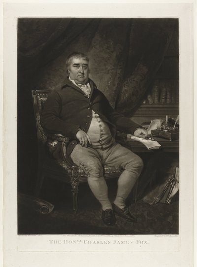 ポートレット・ヴァン・チャールズ・ジェームズ・フォックス The Honorable Charles James Fox (オブジェクトのタイトル) 作： Samuel William Reynolds (I)
