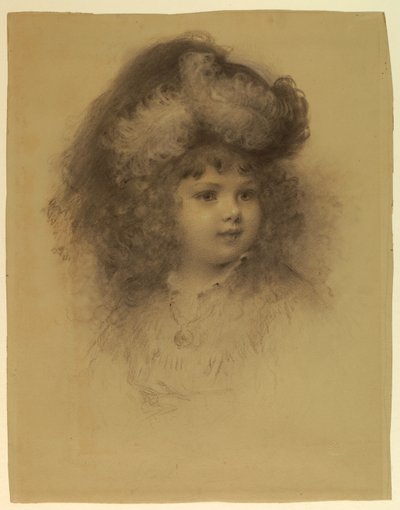 若い女の子の肖像 作： Samuel Worcester Rowse