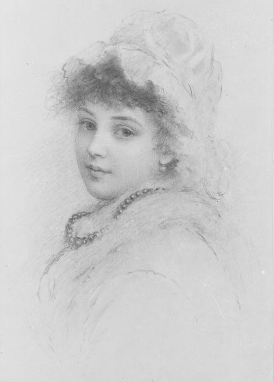若い女性の肖像画。 作： Samuel Worcester Rowse