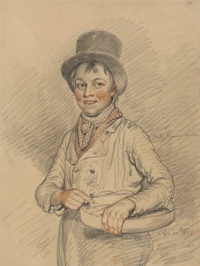 かごを持った少年 作： Samuel de Wilde