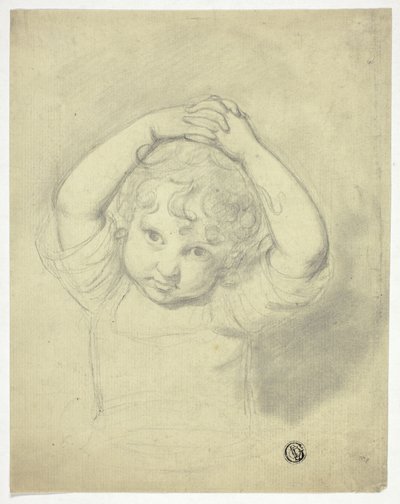頭の上で手をつなぐ子供 作： Samuel de Wilde