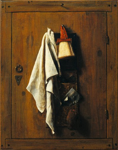 だまし絵の中の静物（絵画 作： Samuel van Hoogstraten