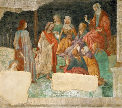 七つの教養に入門する若者の姿 作： Sandro Botticelli