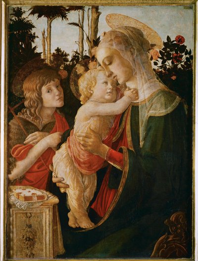 洗礼者ヨハネと聖母子... 作： Sandro (1444/5-1510) Botticelli