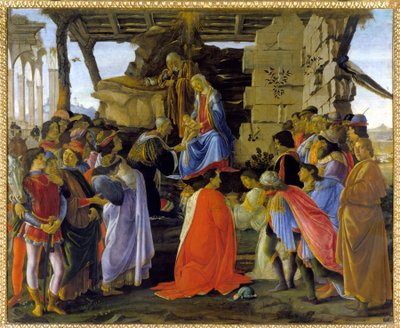 メディチ家のメンバーの「マギの崇拝」表現 作： Sandro Botticelli
