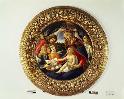 マグニフィカトの聖母と5人の天使（トンド） - 1481-1483年 作： Sandro Botticelli