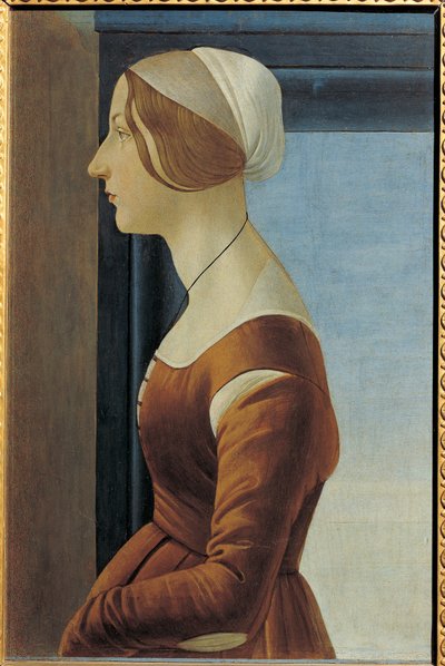 若い女性の肖像（シモネッタ・ヴェスプッチまたはクラリーチェ・オルシーニ）、1475年頃（絵画 作： Sandro (1444/5 1510) Botticelli