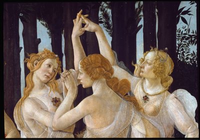 春。三種の神器を表現したディテール 作： Sandro Botticelli