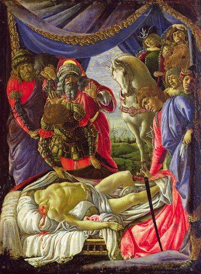 ホロフェルネスの遺体の発見（パネル上のテンペラ） 作： Sandro Botticelli