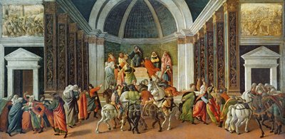 バージニアの物語、1500年頃（パネルのテンペラ） 作： Sandro Botticelli