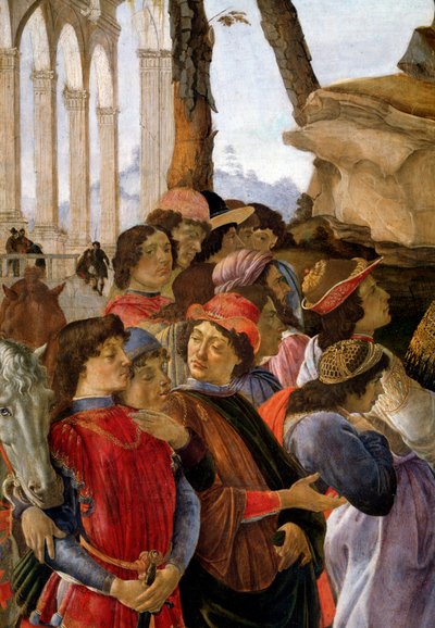 マギの崇拝、細部 作： Sandro Botticelli