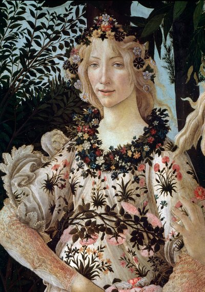 春ですね。詳細（パネルにテンペラ 作： Sandro Botticelli