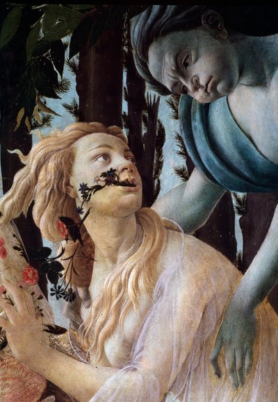 春ですね。詳細透明なヴェールを被ったクロリスを捕らえるゼファー（絵画 作： Sandro Botticelli