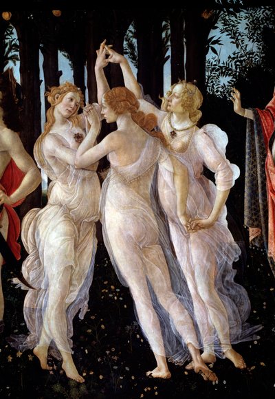春ですね。三人の女神の詳細（絵画 作： Sandro Botticelli
