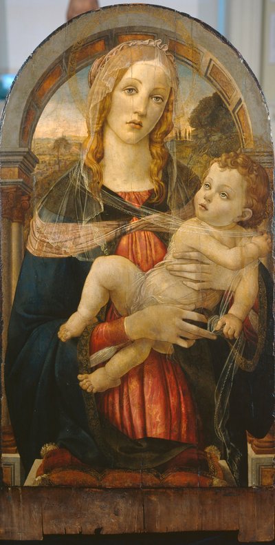 聖母子 作： Sandro (after) Botticelli