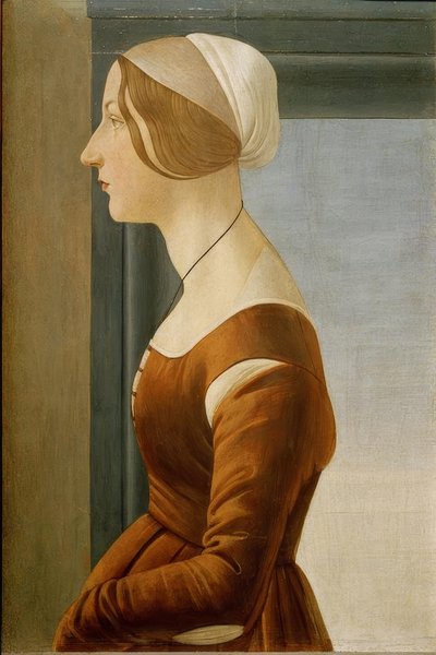 女性のポートレート 作： Sandro Botticelli