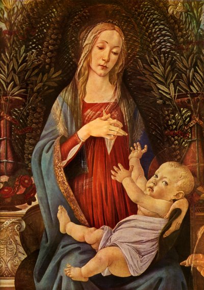 マドンナとチャイルドの両聖人ジョンの詳細、1485、1937。 作： Sandro Botticelli