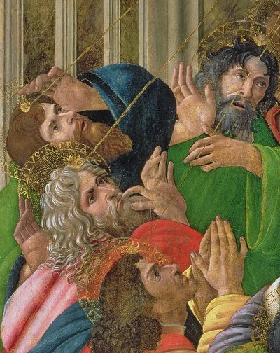 聖霊降臨の詳細、1495-1505 作： Sandro Botticelli