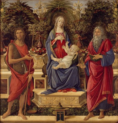 子供と聖人と一緒に即位マドンナ、1485 作： Sandro Botticelli
