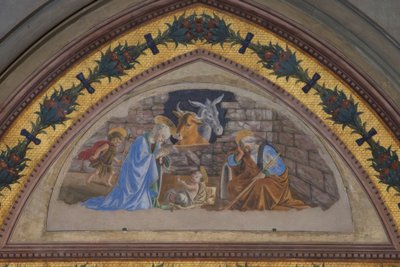 急いでいるセントジョンとのキリストの誕生 作： Sandro Botticelli