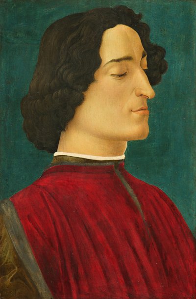 ドイツ語：ジュリアーノ・デ・メディチ（1453-1478） ジュリアーノ・デ・メディチの肖像 作： Sandro Botticelli