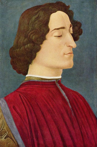 ドイツ語：ジュリアーノ・デ・メディチ（1453-1478） ジュリアーノ・デ・メディチの肖像 作： Sandro Botticelli