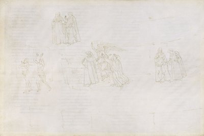 Dante Alighieri Purgatorio 17、1480-1490による「神の喜劇」のイラスト 作： Sandro Botticelli