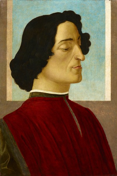イタリア語：ジュリアーノ・デ・メディチの肖像 ジュリアーノ・デ・メディチの肖像 作： Sandro Botticelli