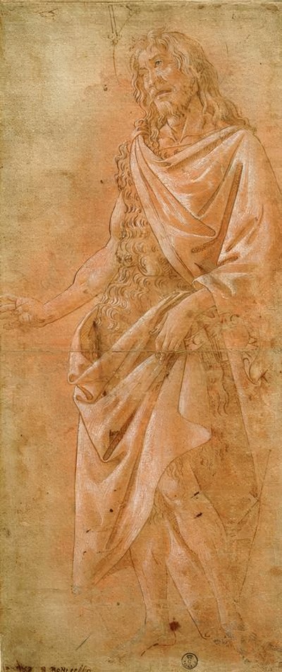 バナー付き洗礼者ヨハネ 作： Sandro Botticelli