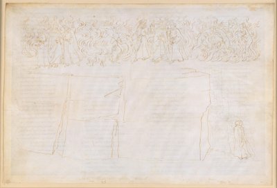 『神曲』、煉獄篇第25歌。煉獄の第7圏への昇り：影の物質性に関する教訓；色欲の罪を犯した者たちの贖罪 作： Sandro Botticelli