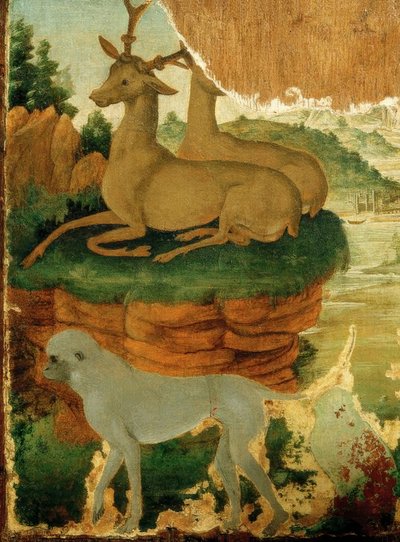 ローバックとサルのいる風景 作： Sandro Botticelli