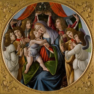 マドンナとシックスエンジェルの子、1500年頃。 作： Sandro Botticelli