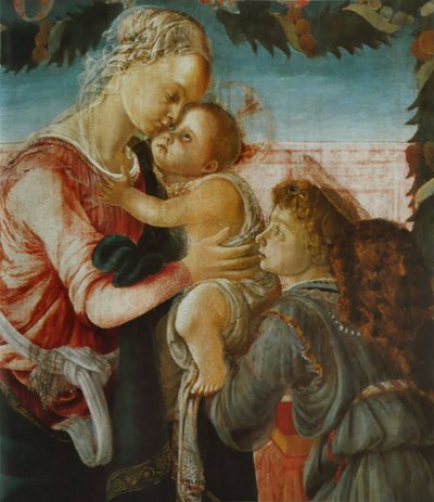 天使と聖母子 作： Sandro Botticelli