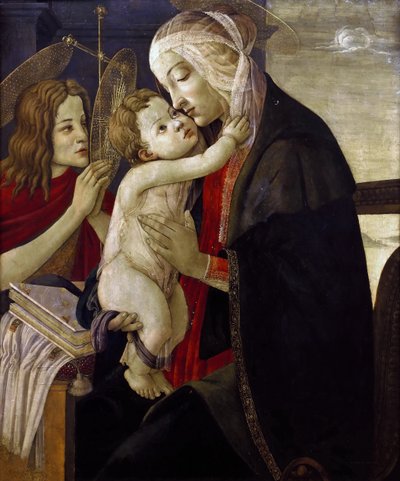 幼い聖ヨハネを連れた聖母子像 1485-1490年頃 作： Sandro Botticelli