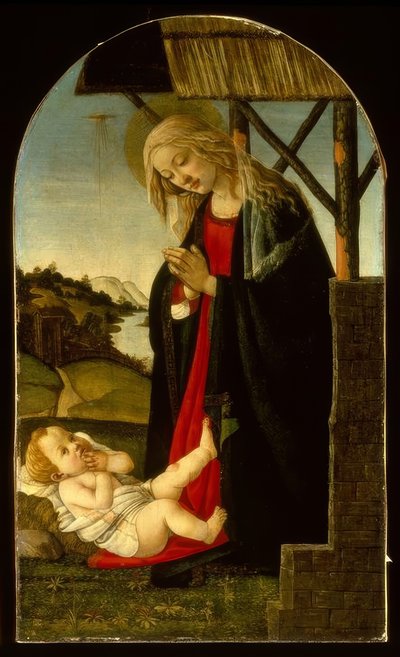 子供を愛するマリア 作： Sandro Botticelli