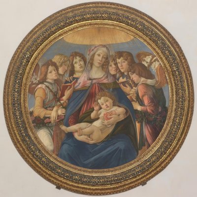 子供と六人の天使とマリア 作： Sandro Botticelli