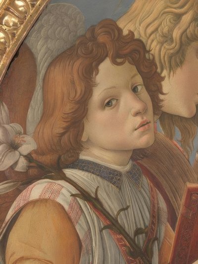 子供と六人の天使とマリア 作： Sandro Botticelli