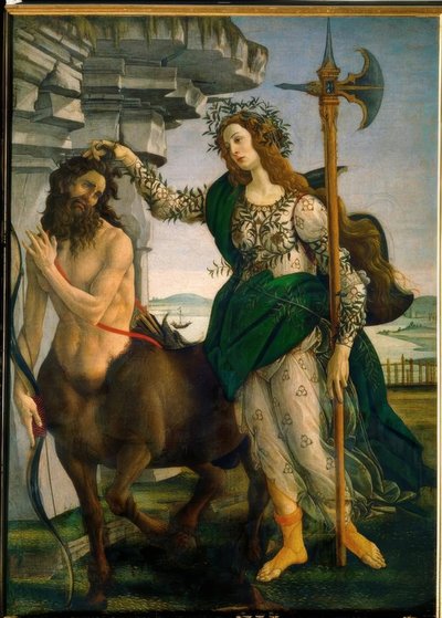 ミネルバがケンタウロスを倒す 作： Sandro Botticelli