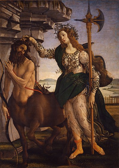パラスアテナとケンタウロス、1482 作： Sandro Botticelli