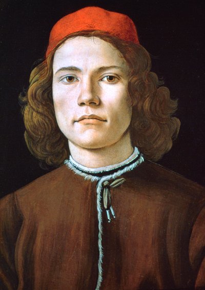 若い男の肖像、c1480-1485 作： Sandro Botticelli