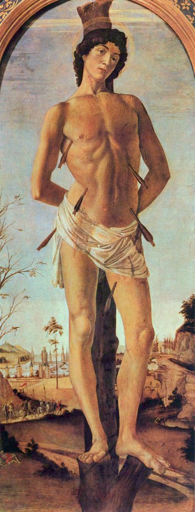 聖セバスチャン、1474年。 作： Sandro Botticelli