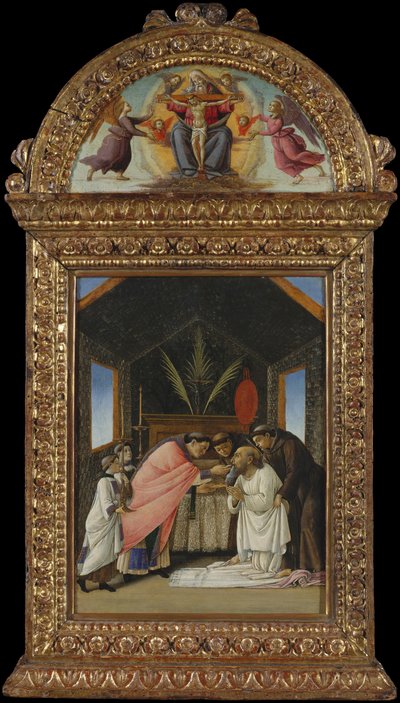 聖ジェロームの最後の聖体拝領、1490 年代初頭。 作： Sandro Botticelli